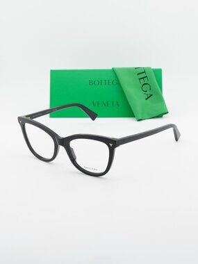 Bottega Veneta BV1226O 006 Women Cat Eye Eyeglasses 54mm – Black